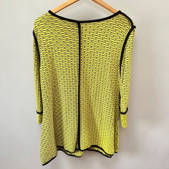 Ali Miles Apple Green Textured Knit Tunic Top- Size L - Picture 4 of 5